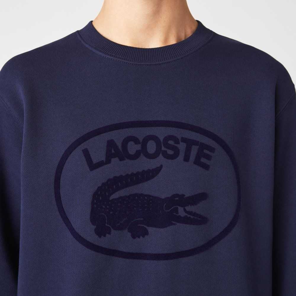 Lacoste Relaxed Fit Organic Algodon Azul Marino Azules | 0324-XCSHW