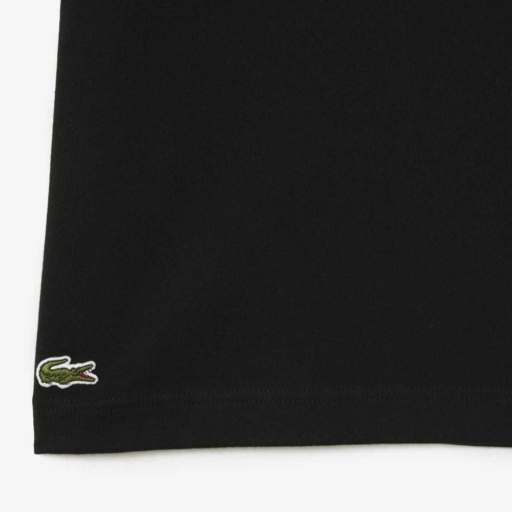 Lacoste Relaxed Fit Organic Algodon Jersey Negras | 2850-SECJZ