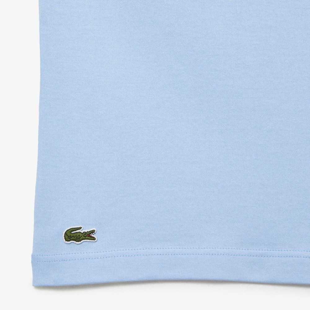 Lacoste Relaxed Fit Organic Algodon Jersey Azules | 6075-BCLOM