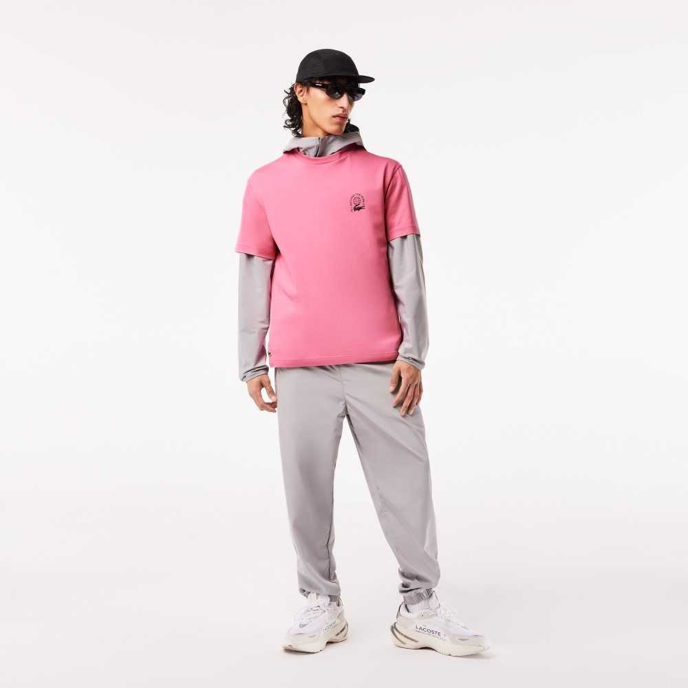 Lacoste Relaxed Fit Organic Algodon Jersey Rosas | 8415-ESGAP