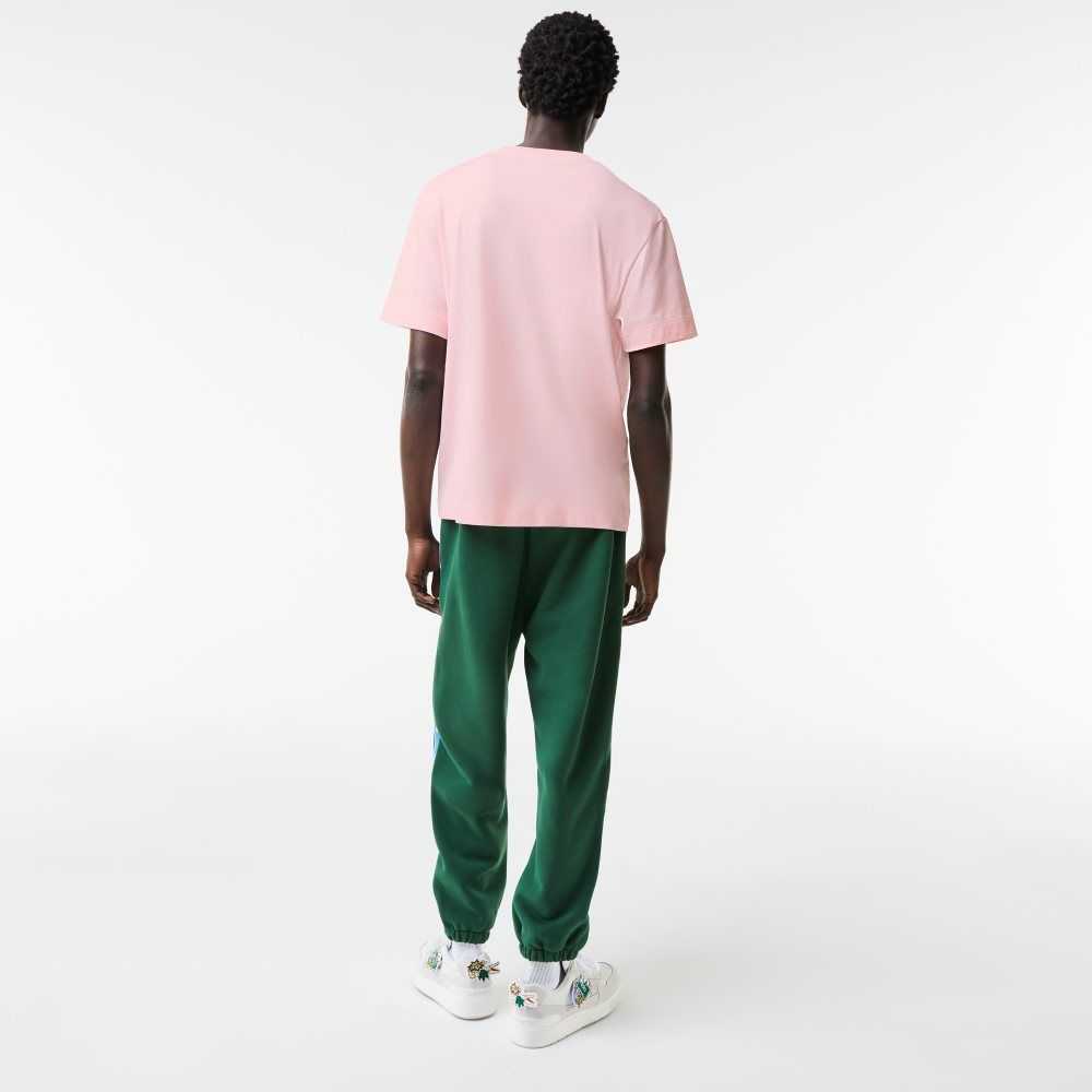 Lacoste Relaxed Fit Oversized Crocodile Rosas Claro | 5642-XMGHU