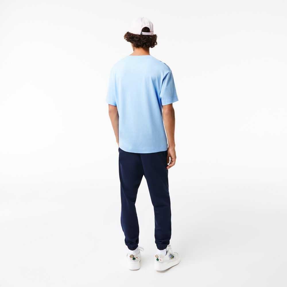 Lacoste Relaxed Fit Oversized Crocodile Azules | 8735-NKHSB