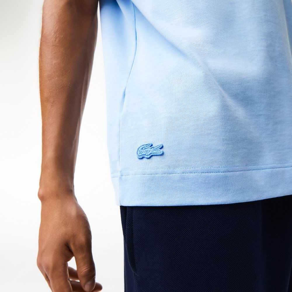 Lacoste Relaxed Fit Oversized Crocodile Azules | 8735-NKHSB