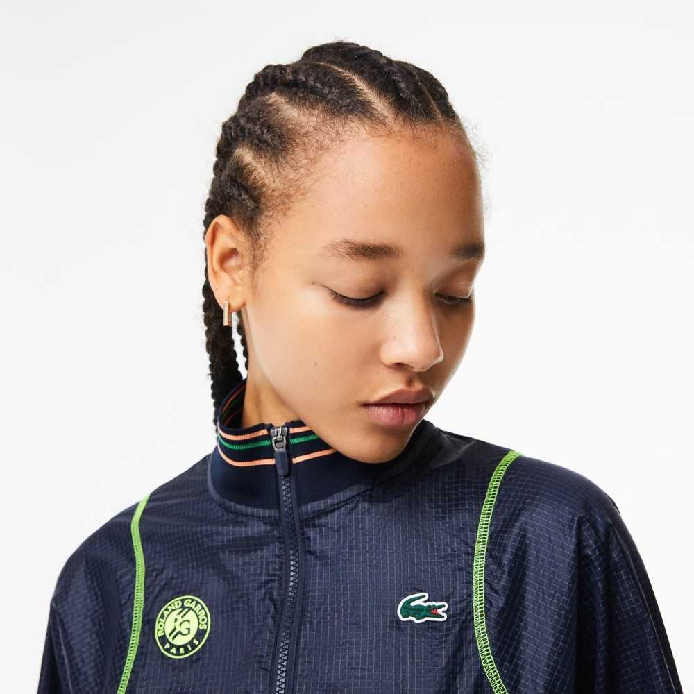 Lacoste Roland Garros Edition Post-Match Cropped Azul Marino Azules Amarillo | 3120-OGJNR