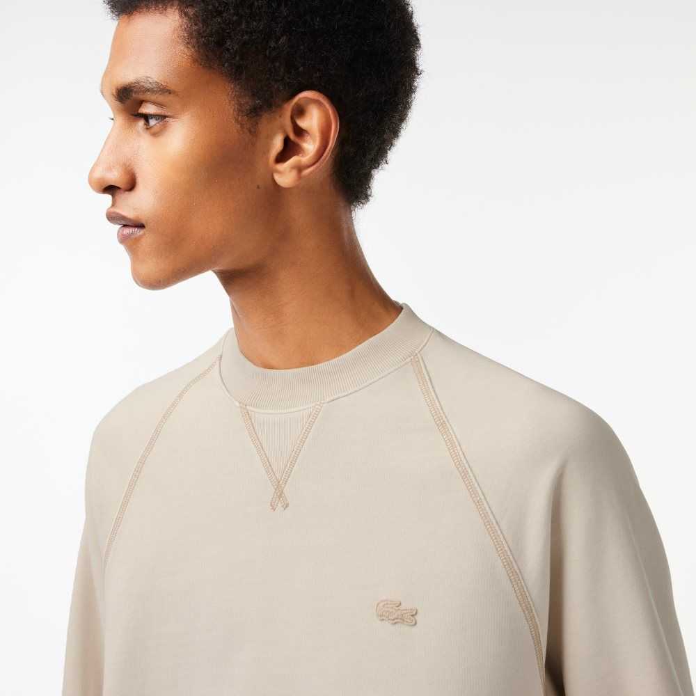 Lacoste Round Neck Organic Algodon Beige | 2901-VRLCK