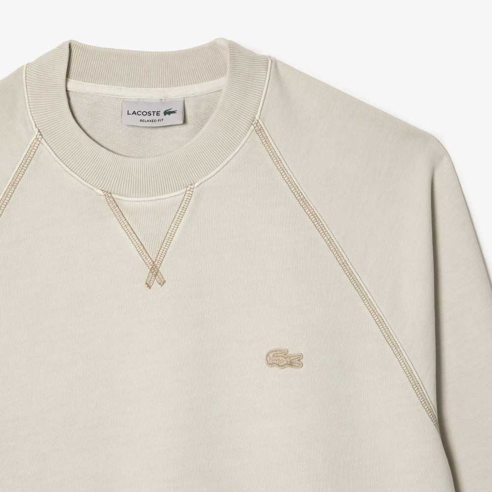 Lacoste Round Neck Organic Algodon Beige | 2901-VRLCK