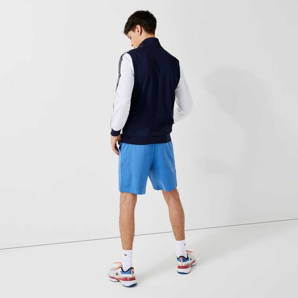 Lacoste SPORT Branded Band Colorblock Zippered Jacket Naranjas Blancas Azul Marino Azules | 4157-EVXJM