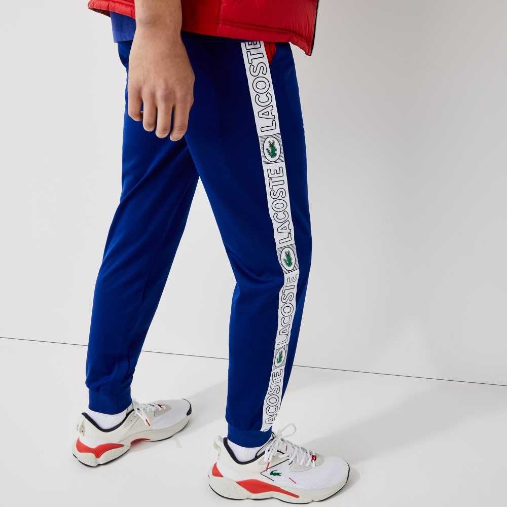 Lacoste SPORT Branded Bands Tracksuit Azules Rojas Blancas | 6470-VQLOX