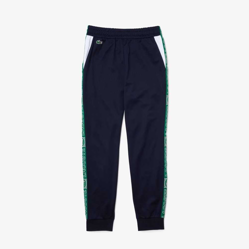 Lacoste SPORT Branded Bands Tracksuit Azul Marino Azules Blancas Verde | 9140-OBDZX