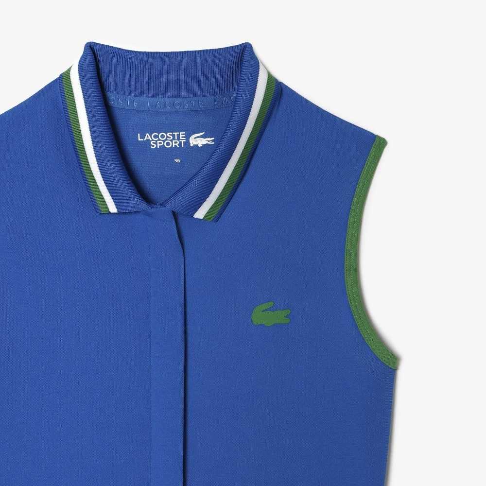 Lacoste SPORT Built-In Corta Plisado Tenis Azules Verde | 4756-BKXDU