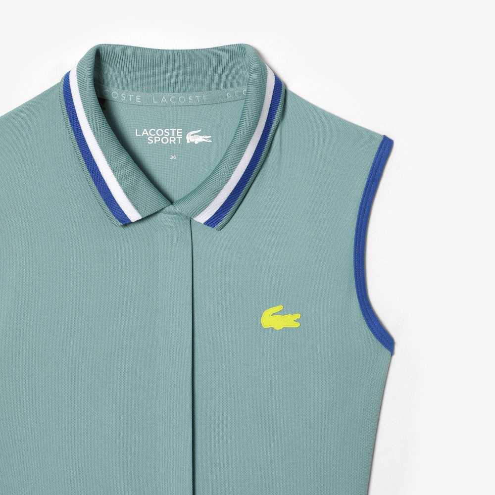 Lacoste SPORT Built-In Corta Plisado Tenis Verde Verde Claro | 5982-OCPAE