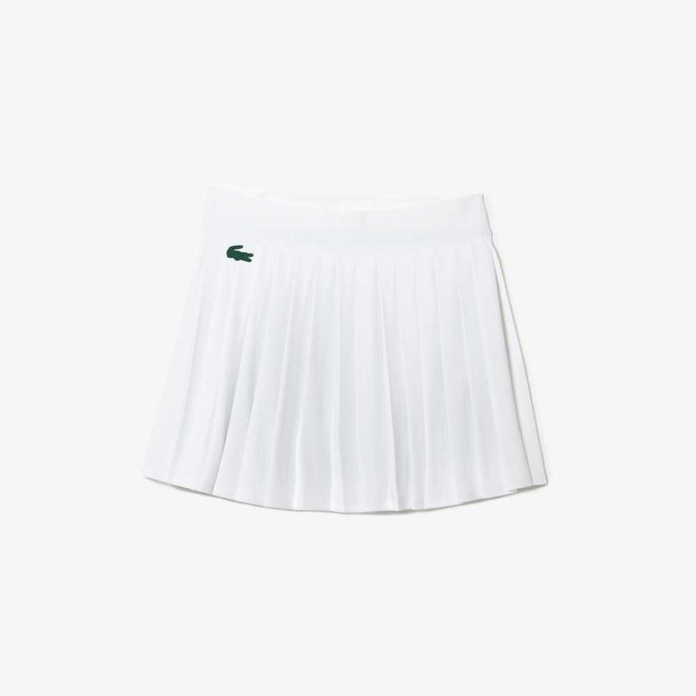 Lacoste SPORT Built-In Corta Plisado Tenis Blancas Verde | 7316-AVQUY