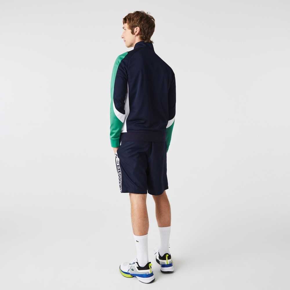 Lacoste SPORT Classic Fit Zip Tenis Azul Marino Azules Verde Blancas | 1985-XMVFP