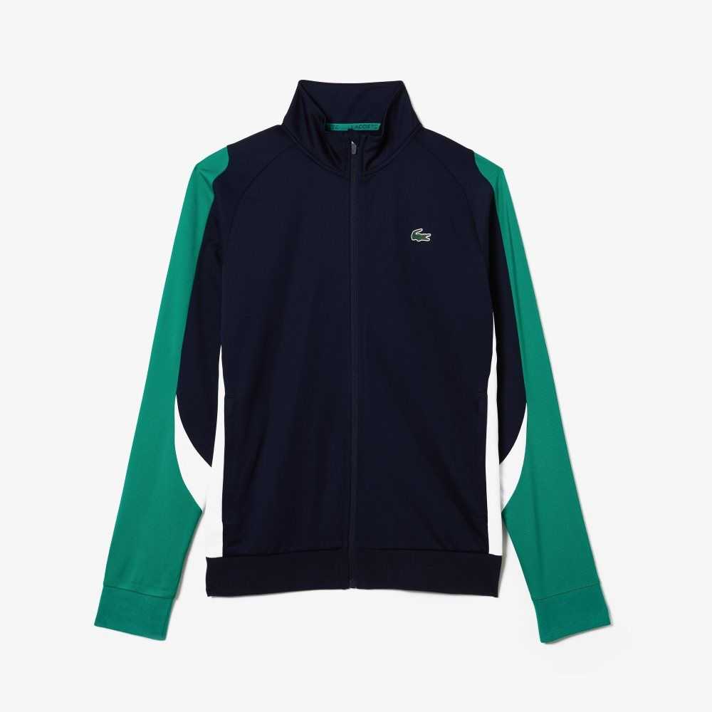 Lacoste SPORT Classic Fit Zip Tenis Azul Marino Azules Verde Blancas | 1985-XMVFP