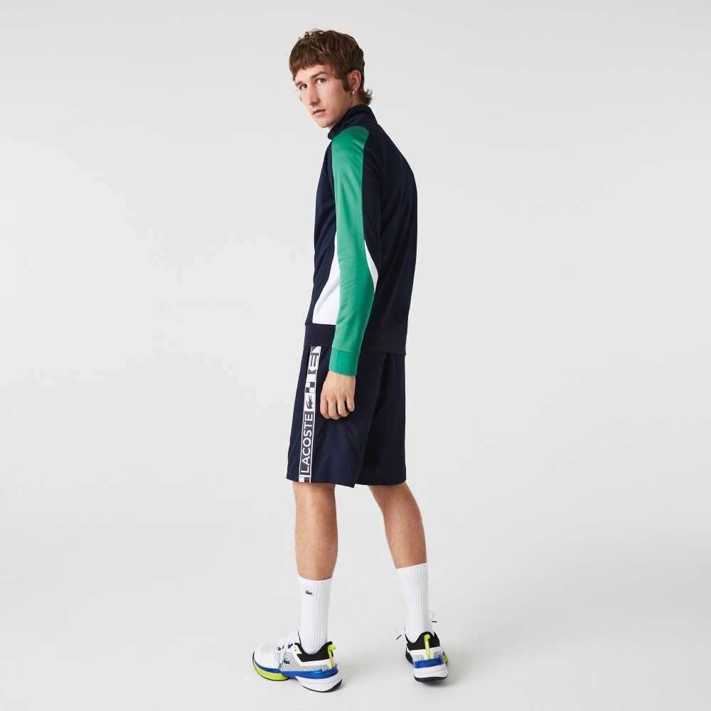 Lacoste SPORT Classic Fit Zip Tenis Azul Marino Azules Verde Blancas | 1985-XMVFP