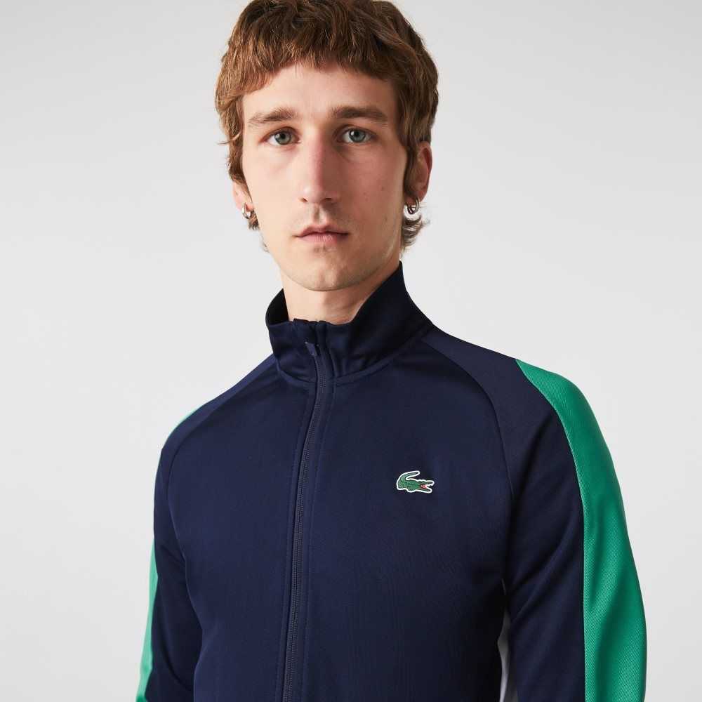 Lacoste SPORT Classic Fit Zip Tenis Azul Marino Azules Verde Blancas | 1985-XMVFP