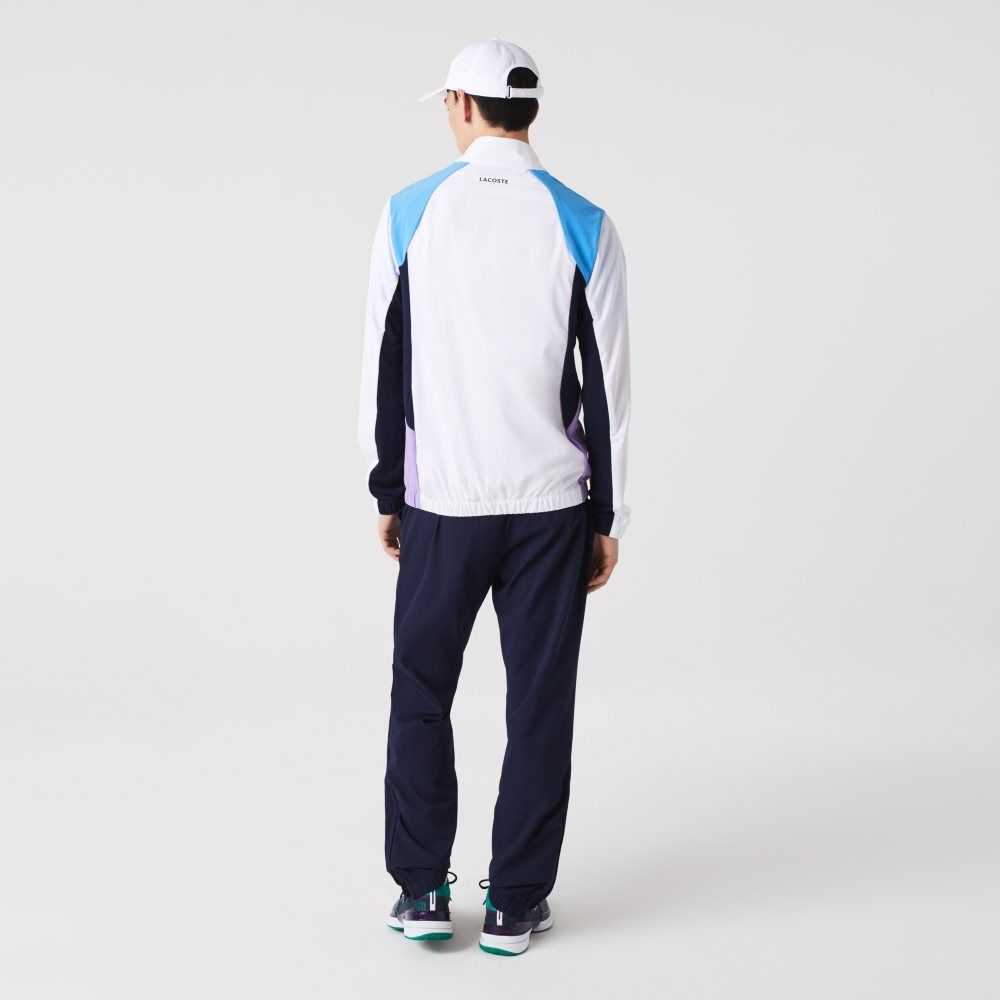 Lacoste SPORT Color-Block Tenis Tracksuit Blancas Azules Azul Marino Azules Moradas Azul Marino Azules | 7805-FISZR