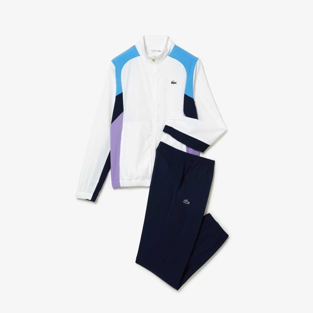 Lacoste SPORT Color-Block Tenis Tracksuit Blancas Azules Azul Marino Azules Moradas Azul Marino Azules | 7805-FISZR