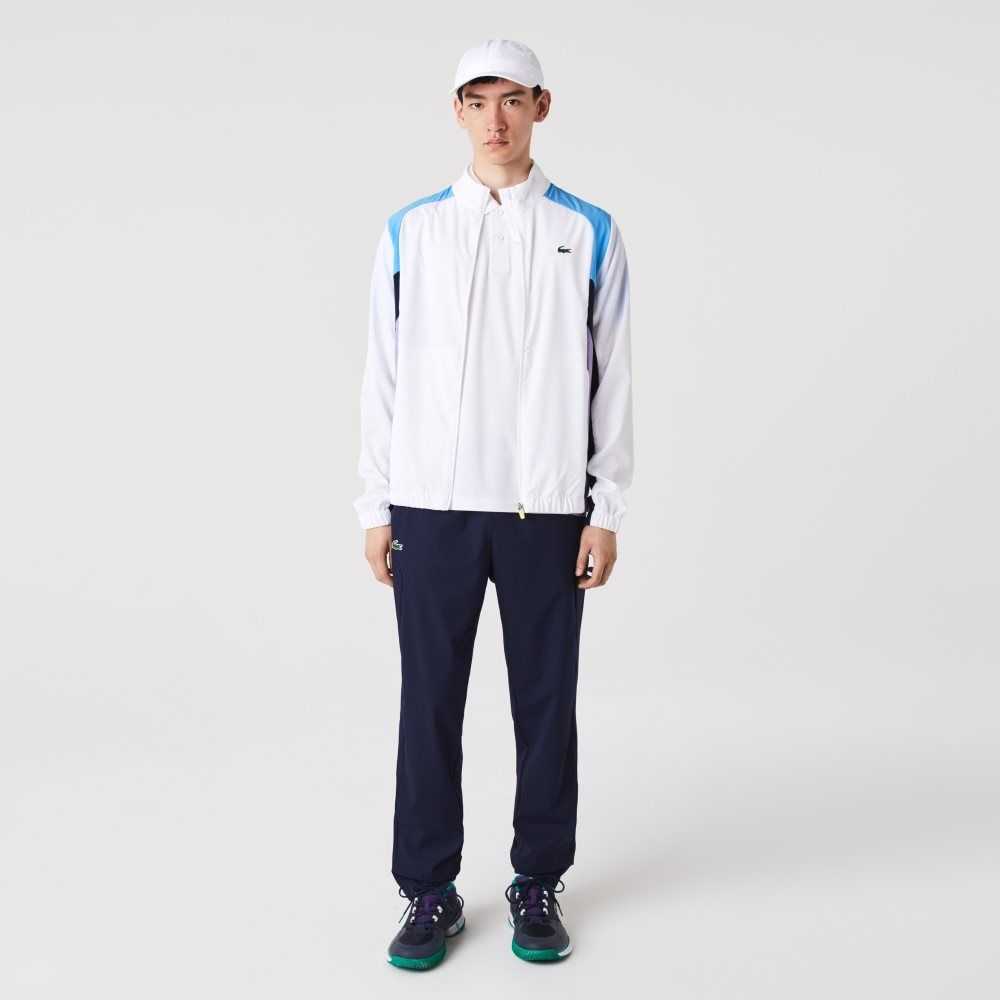 Lacoste SPORT Color-Block Tenis Tracksuit Blancas Azules Azul Marino Azules Moradas Azul Marino Azules | 7805-FISZR