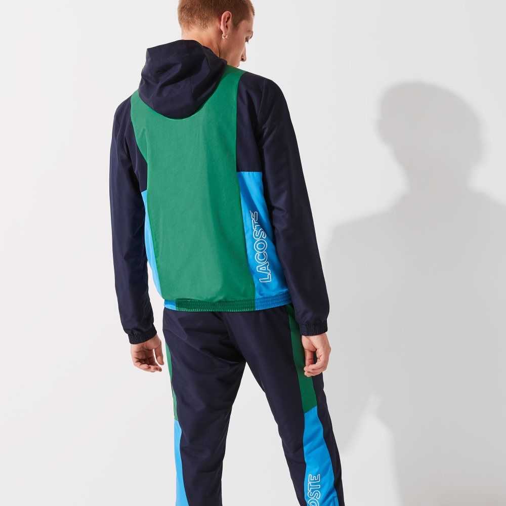 Lacoste SPORT Colorblock Light Zippered Azul Marino Azules Verde Azules Blancas Amarillo | 1674-NRJBL