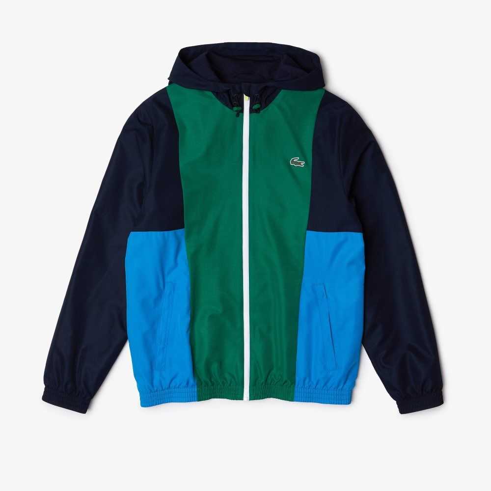 Lacoste SPORT Colorblock Light Zippered Azul Marino Azules Verde Azules Blancas Amarillo | 1674-NRJBL