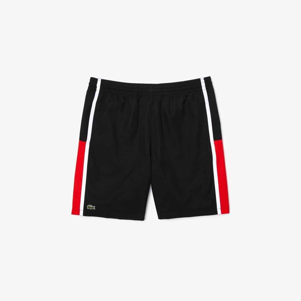 Lacoste SPORT Colorblock Panels Ligeros Shorts Negras Rojas Blancas | 3702-XAJNZ