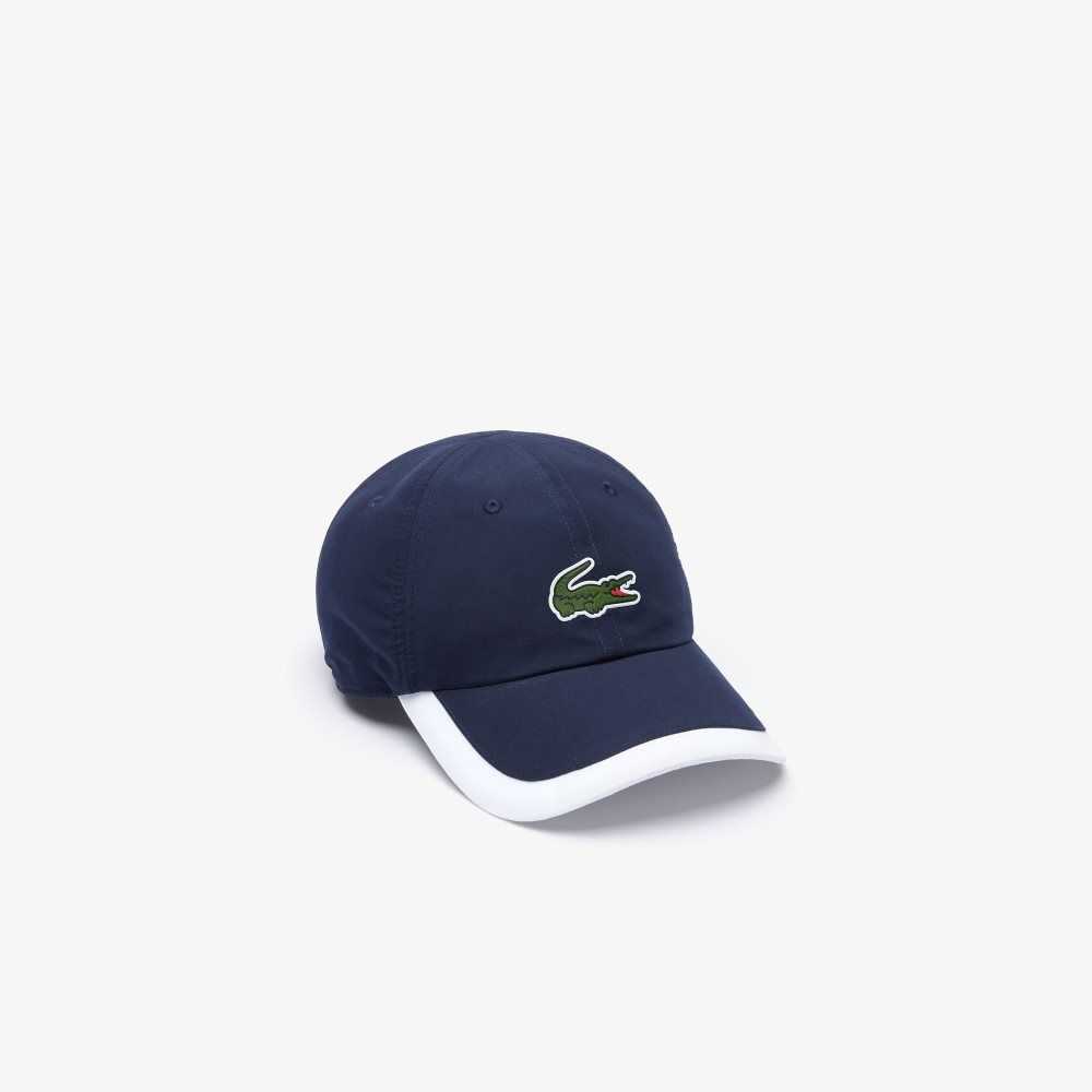 Lacoste SPORT Contrast Border Ligeros Azul Marino Azules Blancas | 4632-RUZSP