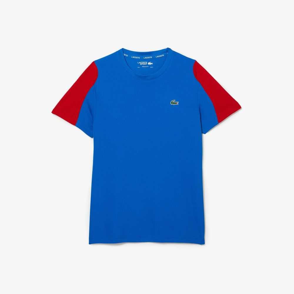 Lacoste SPORT Crocodile Print Tenis Azules Rojas Blancas | 2719-FLJQM