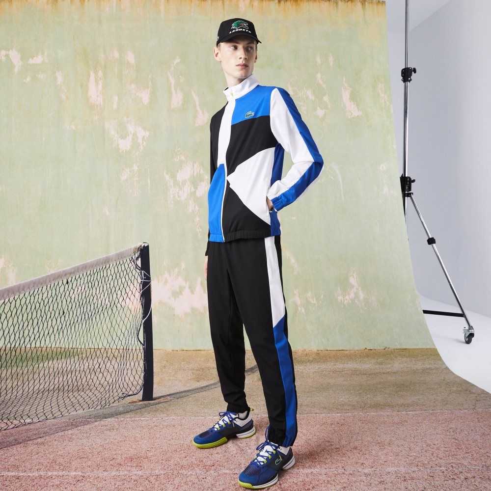 Lacoste SPORT Crocodile Print Tenis Tracksuit Blancas Negras Azules Amarillo | 6371-NROWT