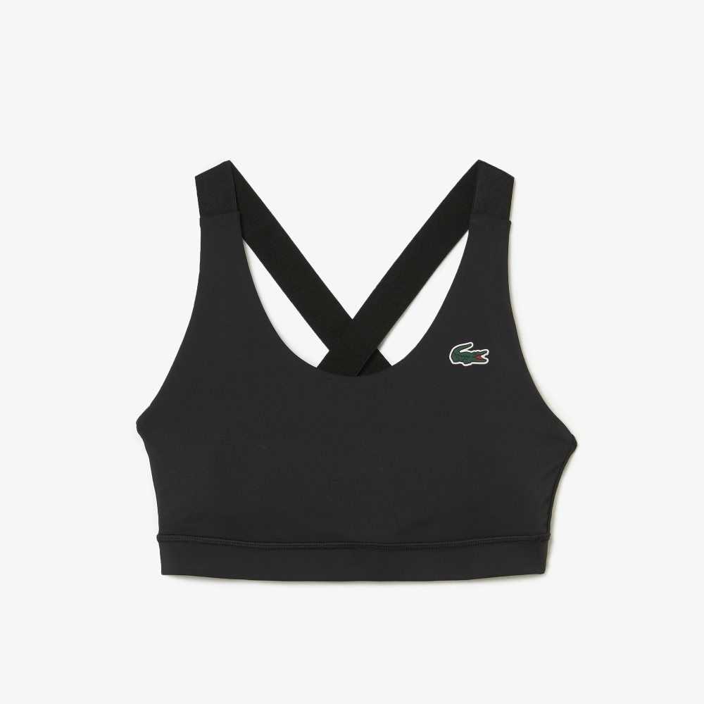 Lacoste SPORT Cross Correa Sports Bra Negras | 2078-VBKCW