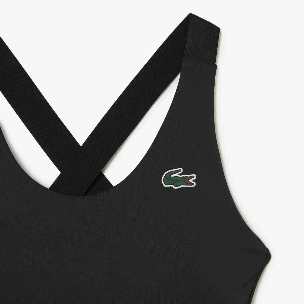 Lacoste SPORT Cross Correa Sports Bra Negras | 2078-VBKCW