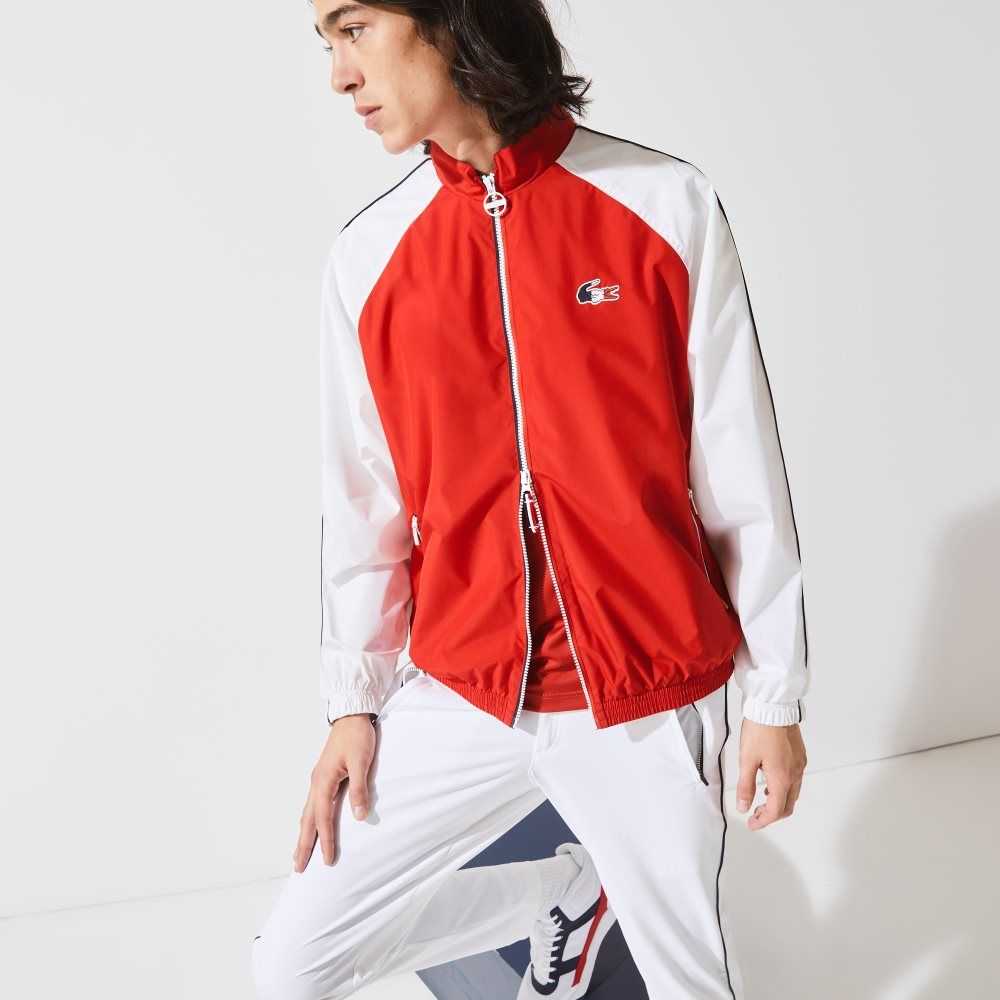 Lacoste SPORT French Sporting Spirit Edition Agua-Resistant Zip Rojas Blancas Azul Marino Azules | 5310-OYUFA