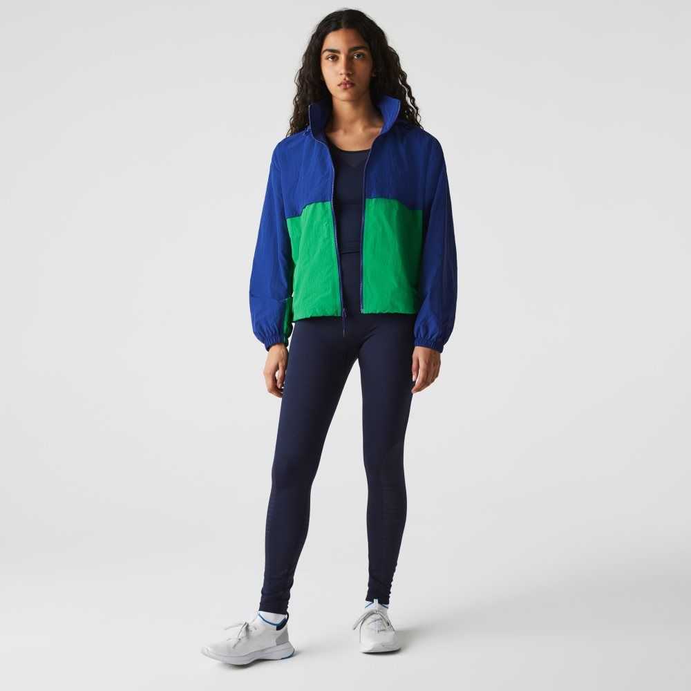 Lacoste SPORT High-Waisted Second-Skin Leggings Azul Marino Azules | 0567-YOHKP