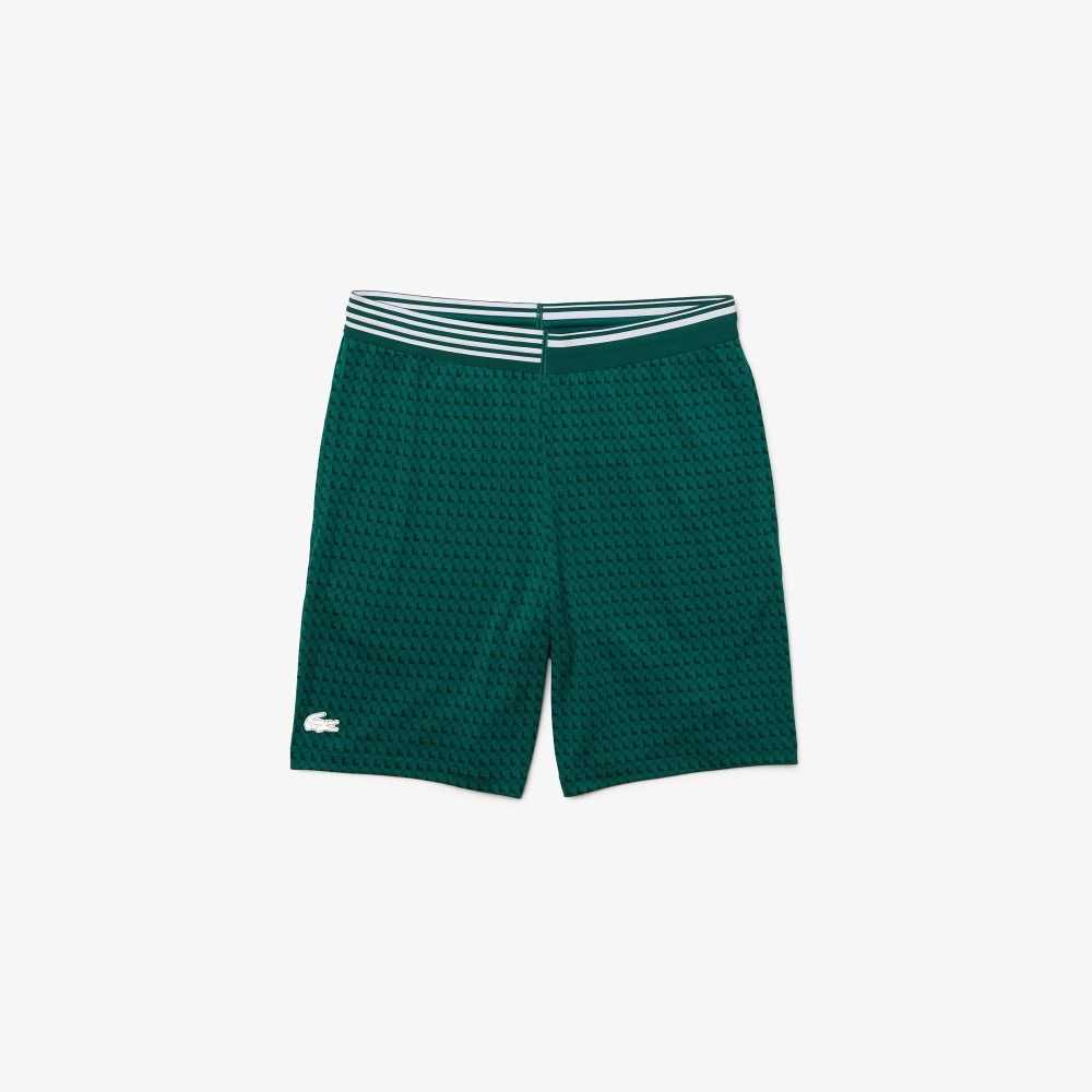 Lacoste SPORT Houndstooth Patterned Respirable Verde Blancas | 4836-LYWIZ