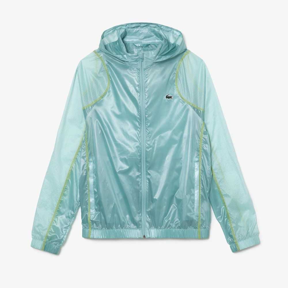 Lacoste SPORT Impermeables Encapuchado Windbreaker Verde Menta | 7516-BVTQX