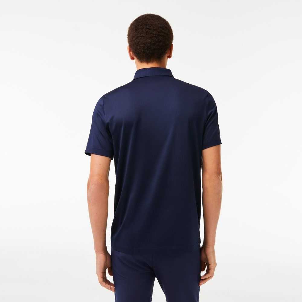 Lacoste SPORT Jersey Golf Azul Marino Azules Blancas | 4695-EKVXH