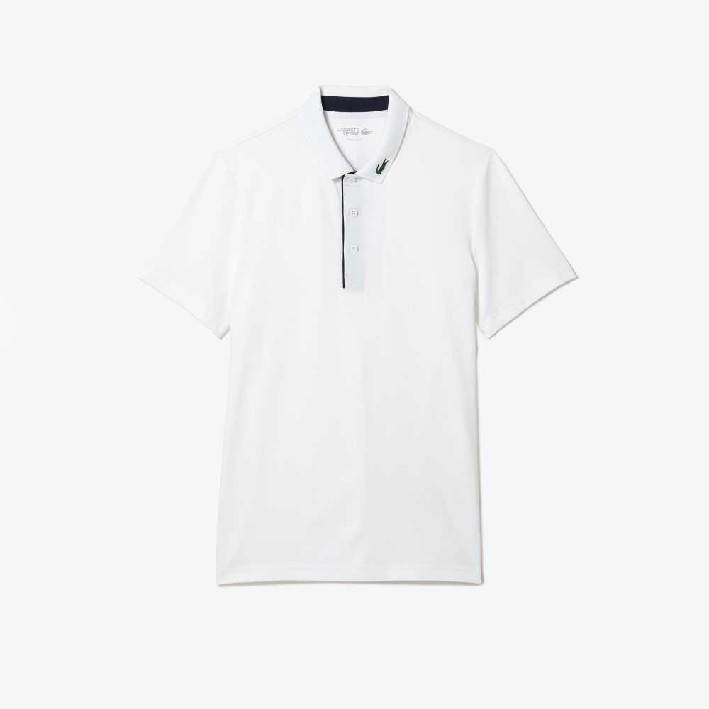 Lacoste SPORT Jersey Golf Blancas Azul Marino Azules | 5391-IPVWD