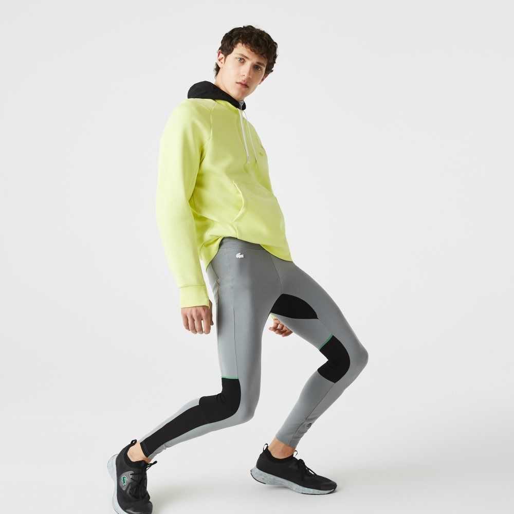 Lacoste SPORT Leggings Gris Negras Blancas | 9507-QWVBU