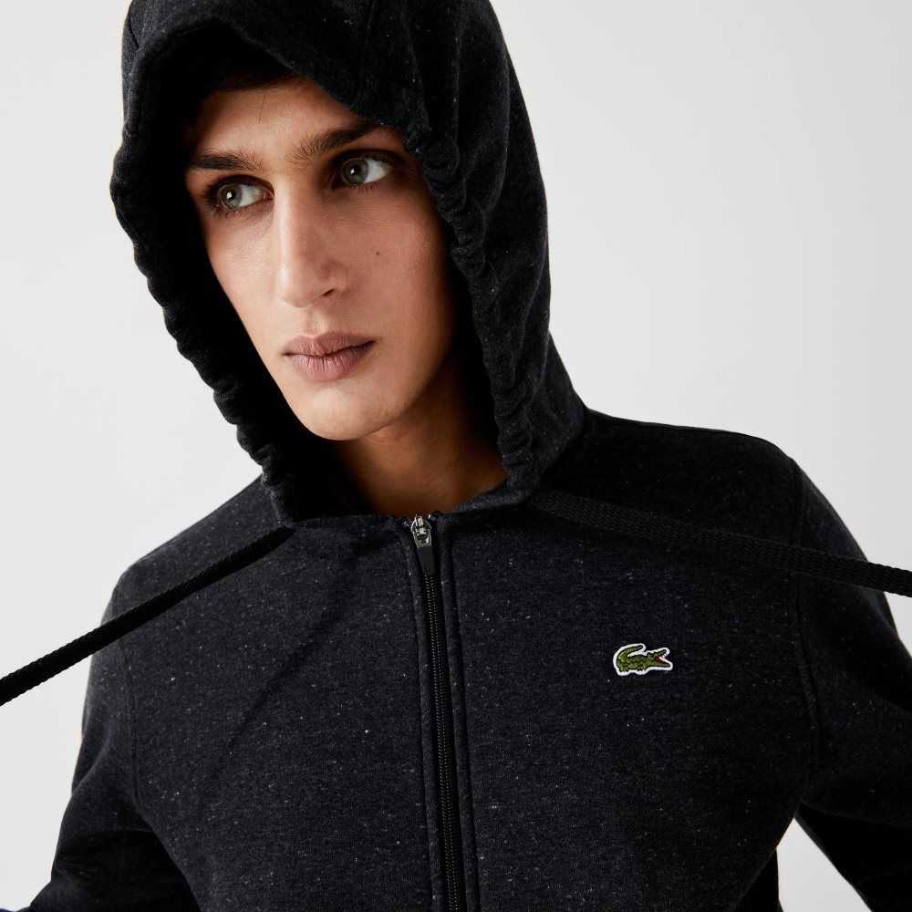 Lacoste SPORT Ligeros Bi-material Hoodie Gris | 0396-PZTHD