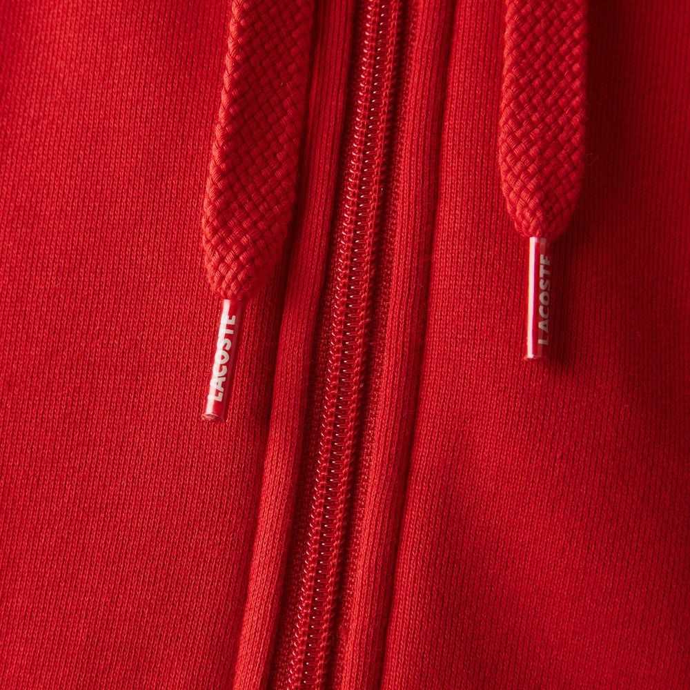 Lacoste SPORT Ligeros Bi-material Hoodie Rojas | 0926-JWMED