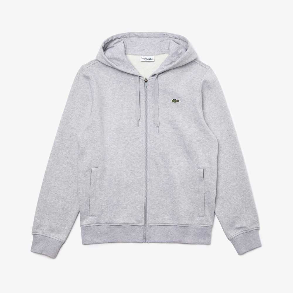 Lacoste SPORT Ligeros Bi-material Hoodie Gris Gris Claro | 4860-BNMWF