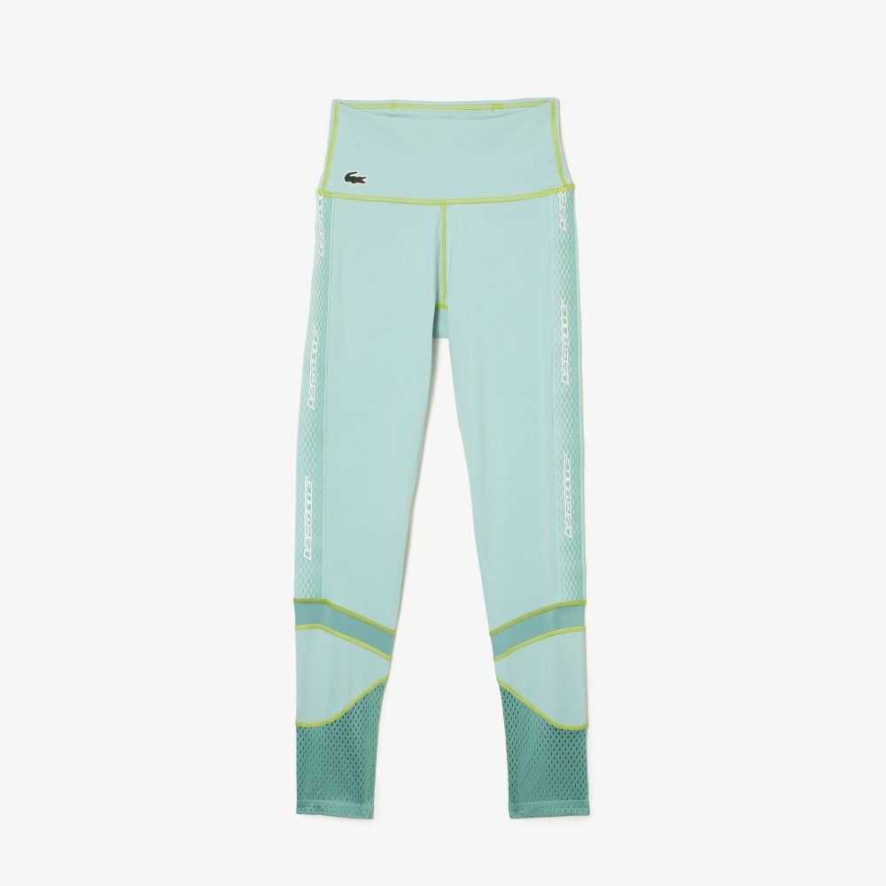 Lacoste SPORT Logo Stripe Leggings Verde Claro Verde Verde Claro | 0679-FWPLX