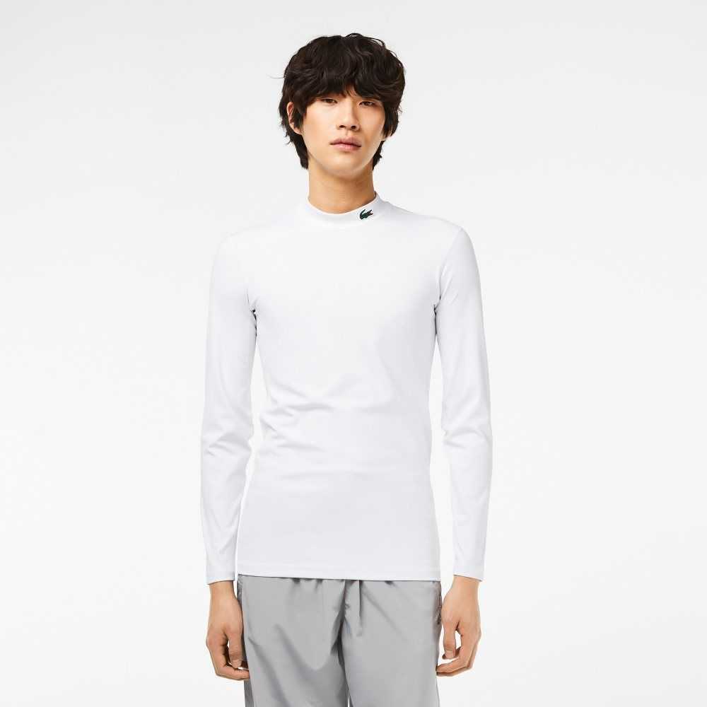 Lacoste SPORT Long Sleeve Tight Fit Blancas | 1372-MOKRS