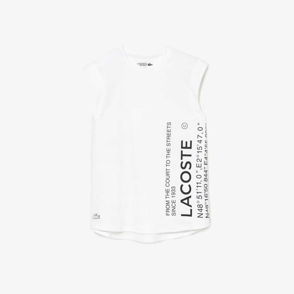 Lacoste SPORT Loose Fit Branded Coordinate T-Shirt Blancas | 9320-JOGAE