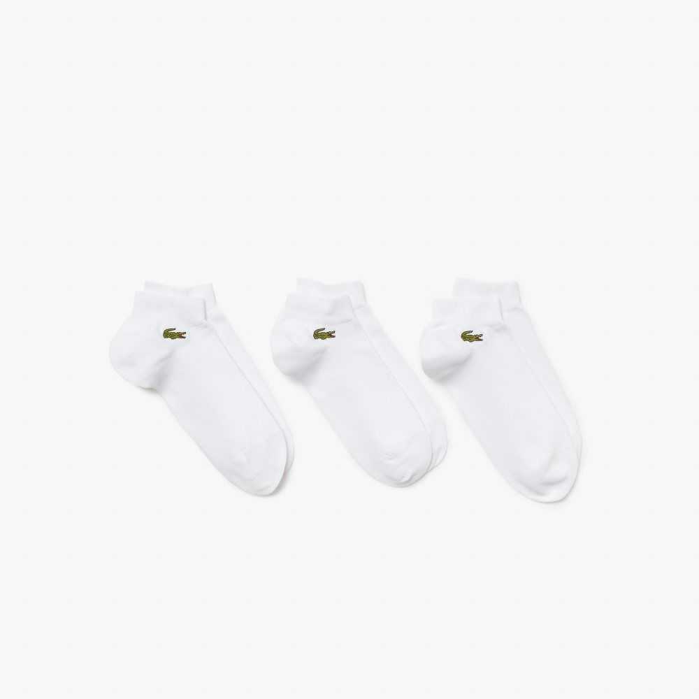 Lacoste SPORT Low-Cut 3-Pack Blancas | 4785-AOUFP