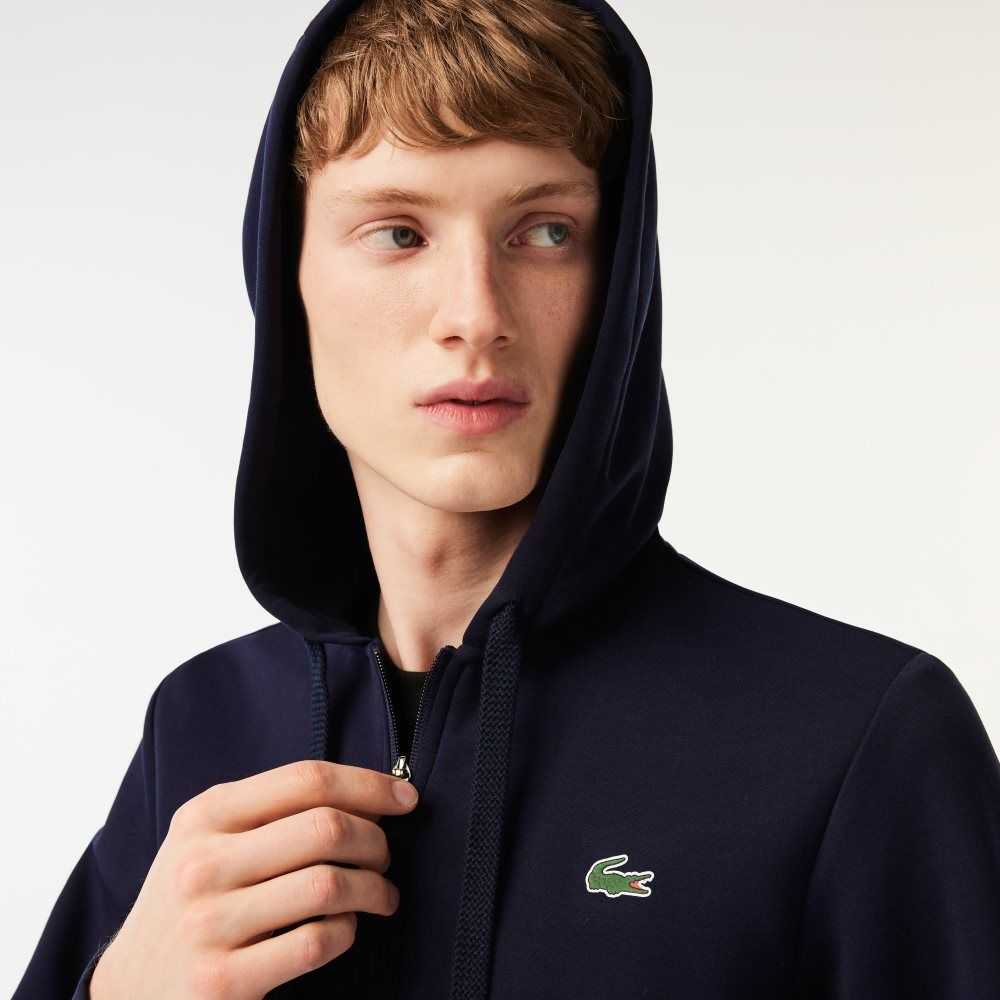 Lacoste SPORT Mesh Panels Hoodie Azul Marino Azules | 7628-KGZIJ