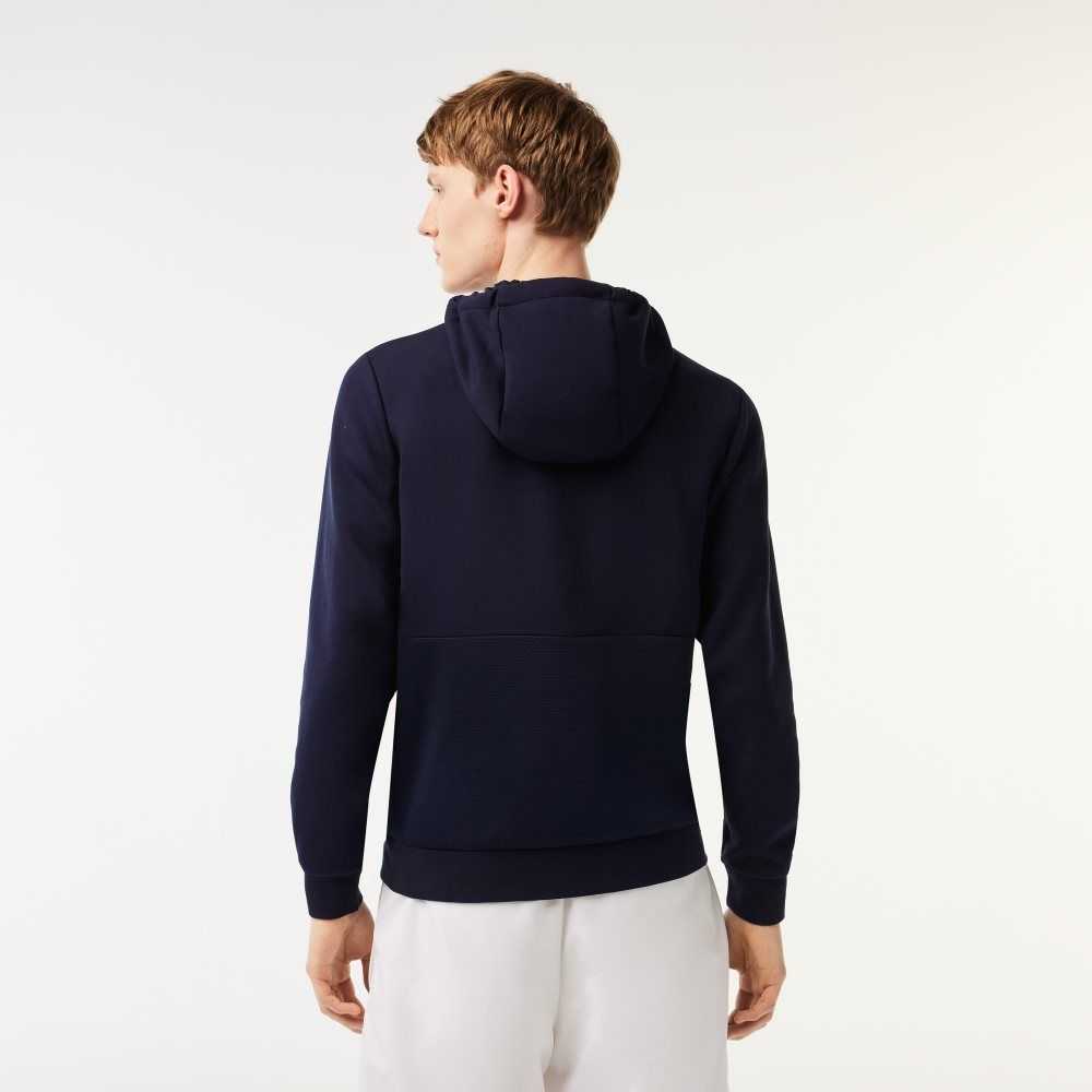 Lacoste SPORT Mesh Panels Hoodie Azul Marino Azules | 7628-KGZIJ