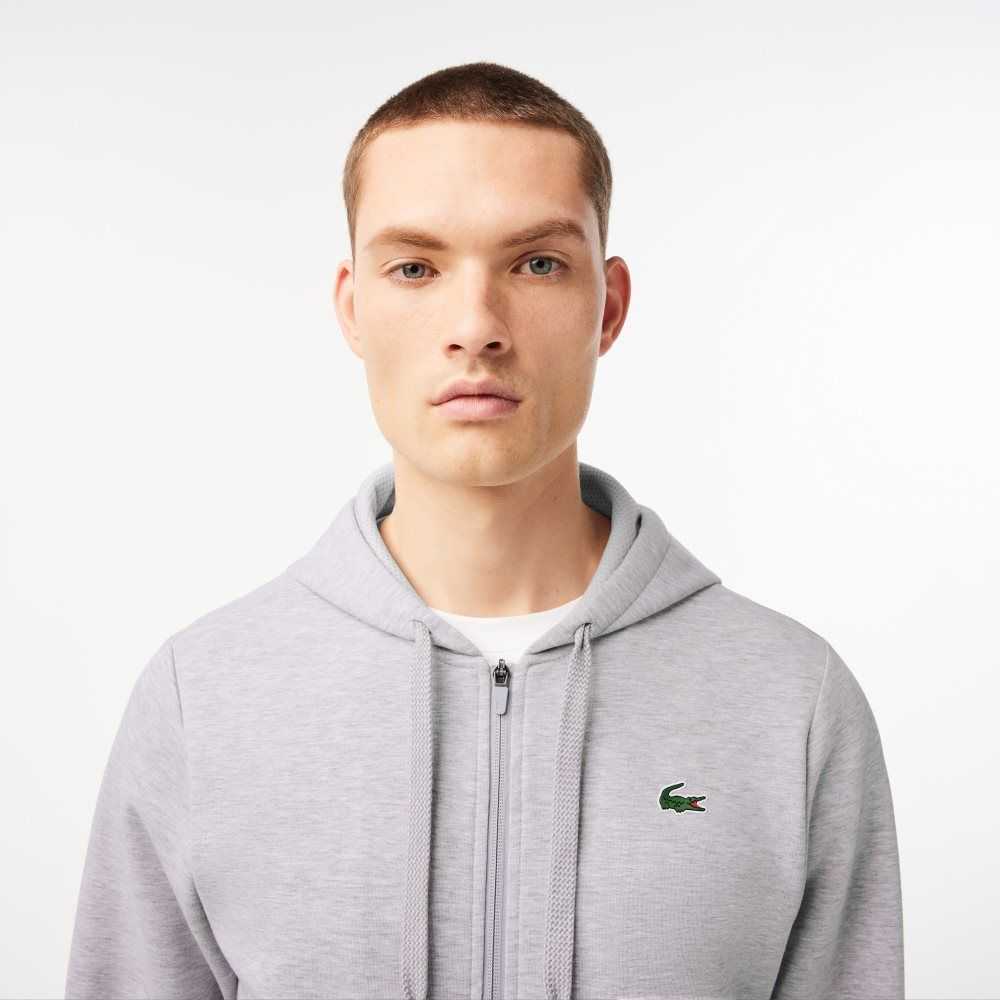 Lacoste SPORT Mesh Panels Hoodie Gris Gris Claro | 2190-PSHXM