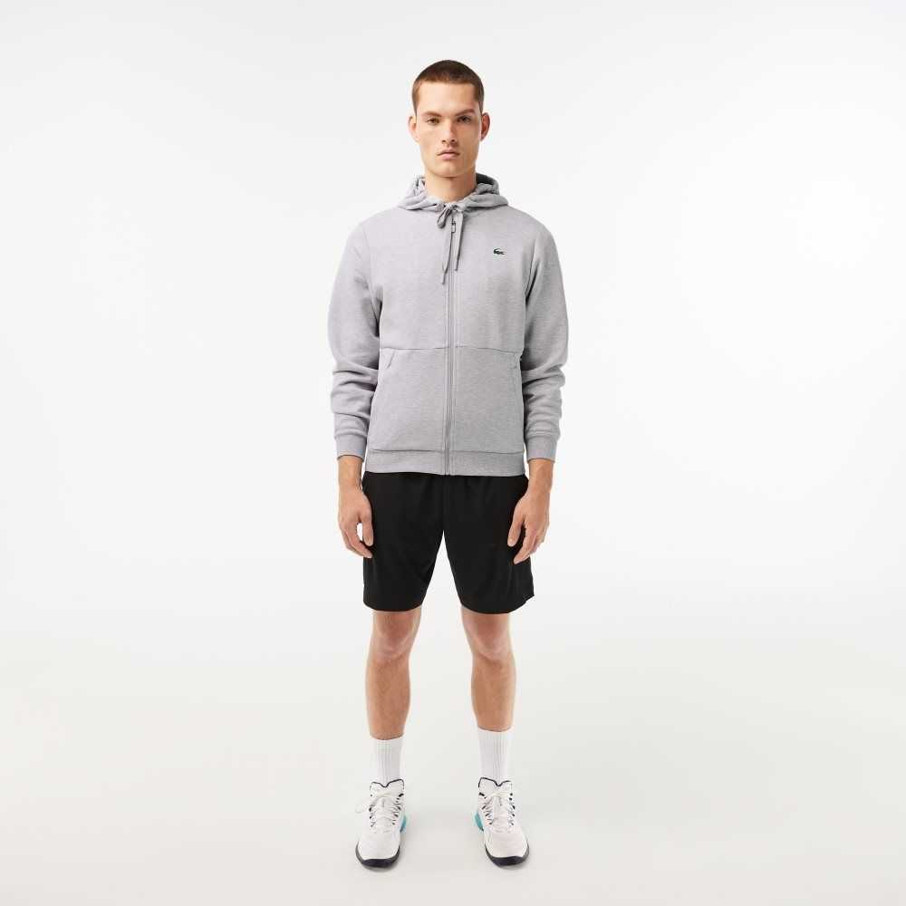 Lacoste SPORT Mesh Panels Hoodie Gris Gris Claro | 2190-PSHXM