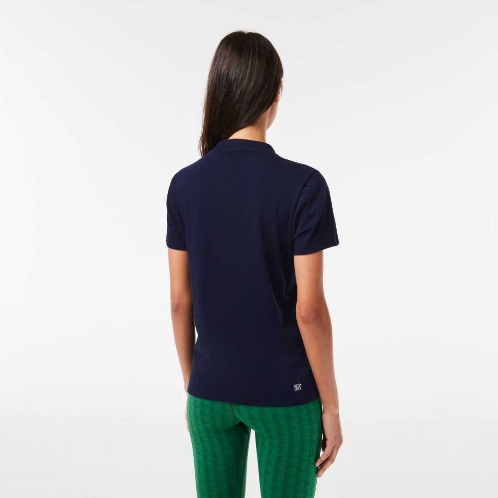 Lacoste SPORT Organic Algodon Jersey T-Shirt Azul Marino Azules | 0947-RDWGZ